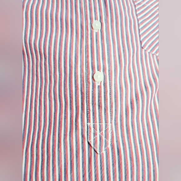 Tommy Hilfiger Women's Striped 100% Cotton Tunic Shirt Size Large Classic Design - Picture 6 of 11